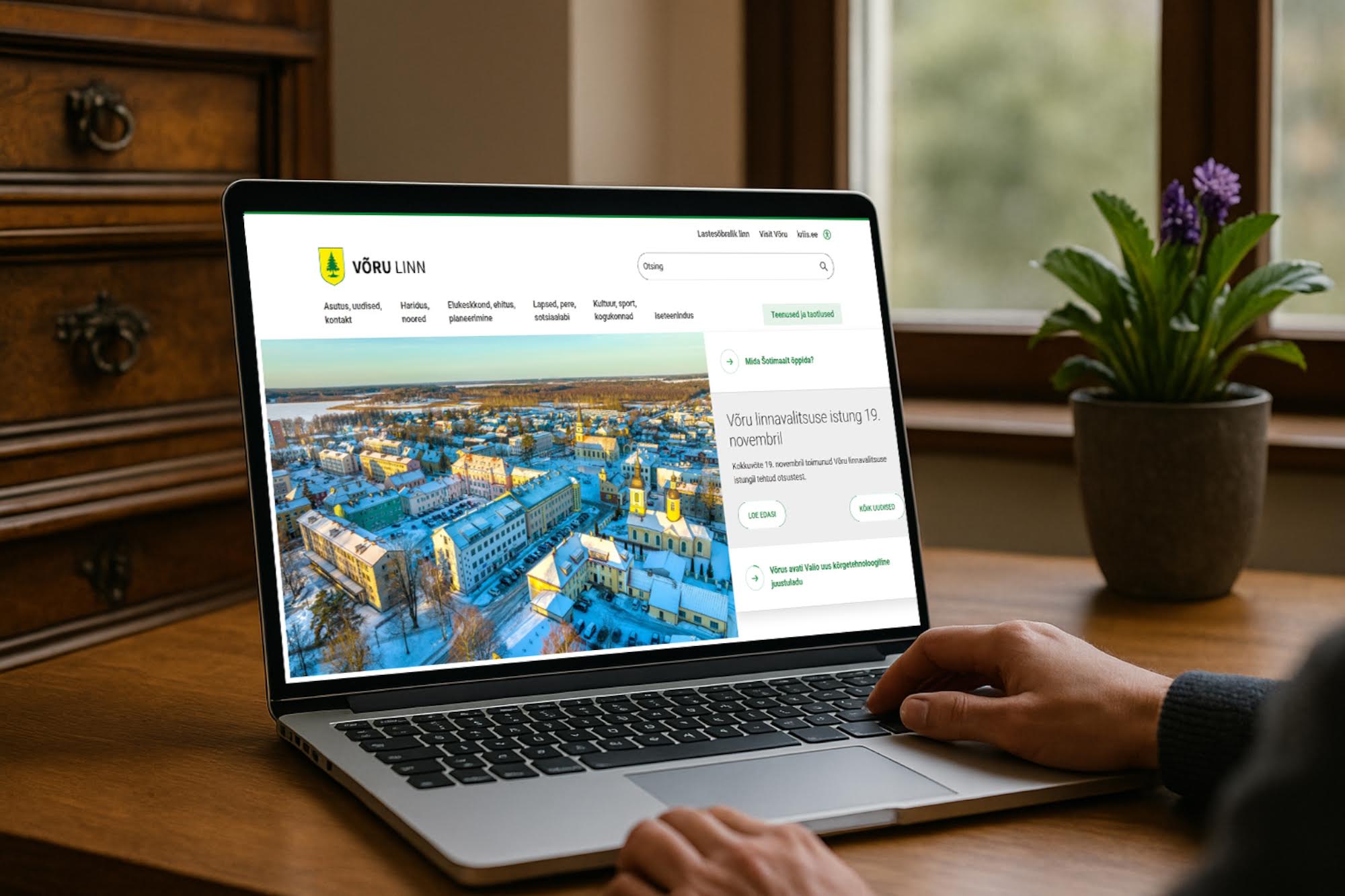 Võru linna Facebooki jälgib u 11 000 kasutajat, Instagramis on jälgijaid 1700. Facebooki lehel on u 300 000 vaatamist kuus, suvekuudel küündib külastuste arv suisa 700 000 klikini kuus. Foto: AIGAR NAGEL